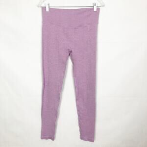 Women's High-Rise Ribbed Purple Leggings Size M